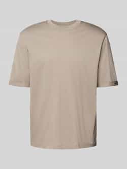 Armani Exchange T-shirt met geribde ronde hals