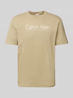 Calvin Klein T-shirt CP-DOUBLE LOGO T-SHIRT met groot logo-opschrift