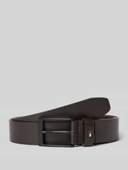 Tommy Hilfiger Leren riem LAYTON 3.5 Metalen patch eenvoudige doornsluiting