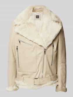 Boss Leren jack van lamsleer model 'Sabbina'