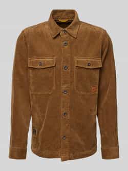 Camel active Corduroy jack met knoopsluiting