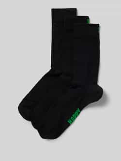 Happy Socks Sokken met labelprint in een set van 3 paar model 'Solid'