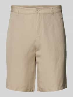 Armani Exchange Regular fit linnen bermuda met riemlussen