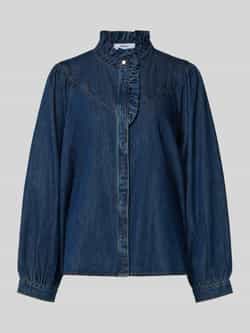 SUNCOO PARIS Regular fit met jeansblouse met ruches model 'LIVELY'