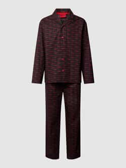 HUGO Pyjama met all-over labeldetails model 'Hero'