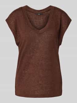 Zero T-shirt van viscosemix met V-hals