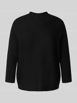 Comma Gebreide pullover met opstaande kraag en 3 4-mouwen