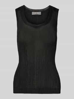 MOS MOSH Geribbeld Gebreid Hemdje Black Dames