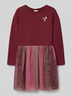 s.Oliver RED LABEL Regular fit jurk met tule rok en borduursel