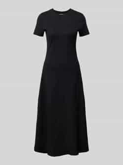 Tommy Hilfiger Midi-jurk MODERN F&F MIDI DRESS met logo-borduursel met deelnaad