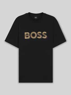 Boss Regular fit T-shirt van gemerceriseerd katoen model 'THOMPSON 656'