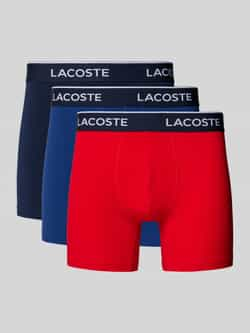 Lacoste Boxershort met elastische band met label in een set van 3 stuks