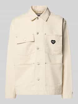 Carhartt Work In Progress Jeansjack met opgestikte zakken model 'DREWE CHORE'