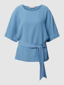 MOS MOSH Korte Mouw Top met MMRikas Leia Blouse Blue Dames