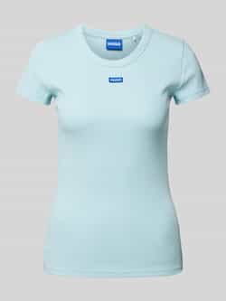 Hugo Blue T-shirt met labeldetail