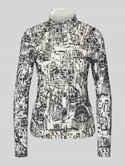 Marc Cain Shirt met lange mouwen en opstaande kraag