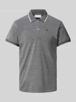 Casual friday Slim fit poloshirt met logostitching model 'TRISTAN'