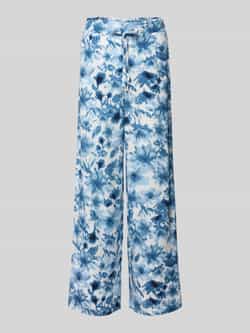 Christian Berg Woman Wide leg stoffen broek met bandplooien