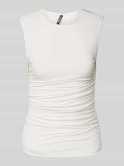 Pieces Slim fit top met plooien opzij model 'MADISON'