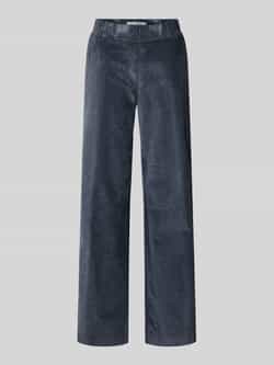 Raphaela By Brax Slim fit corduroy broek met elastische band model 'Pam Flared'
