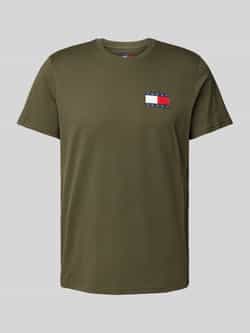 Tommy Jeans Slim fit T-shirt met labelprint model 'ESSENTIAL'