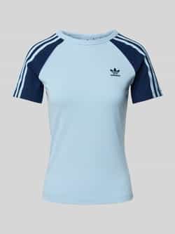 Adidas Originals 3-Stripes Raglan T-Shirt Blauw- Dames Blauw