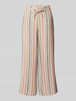 Christian Berg Woman Wide leg linnen culotte met strikceintuur