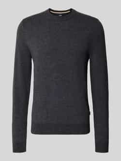 Boss Regular fit gebreide pullover van een mix van katoen en scheerwol model 'HESTRO'