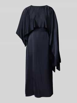 S.Oliver BLACK LABEL Getailleerde midi-jurk met afneembaar schouderdeel