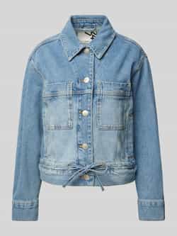 Opus Jeansjack met opgestikte borstzakken model 'Hemely'