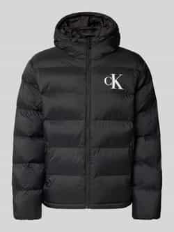 Calvin Klein Jeans Regular fit gewatteerd jack met logoprint model 'Monogram'