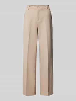MOS MOSH Flared stoffen broek met persplooien model 'Bea Vienna'