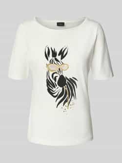 S.Oliver BLACK LABEL Slim fit T-shirt van katoenmix