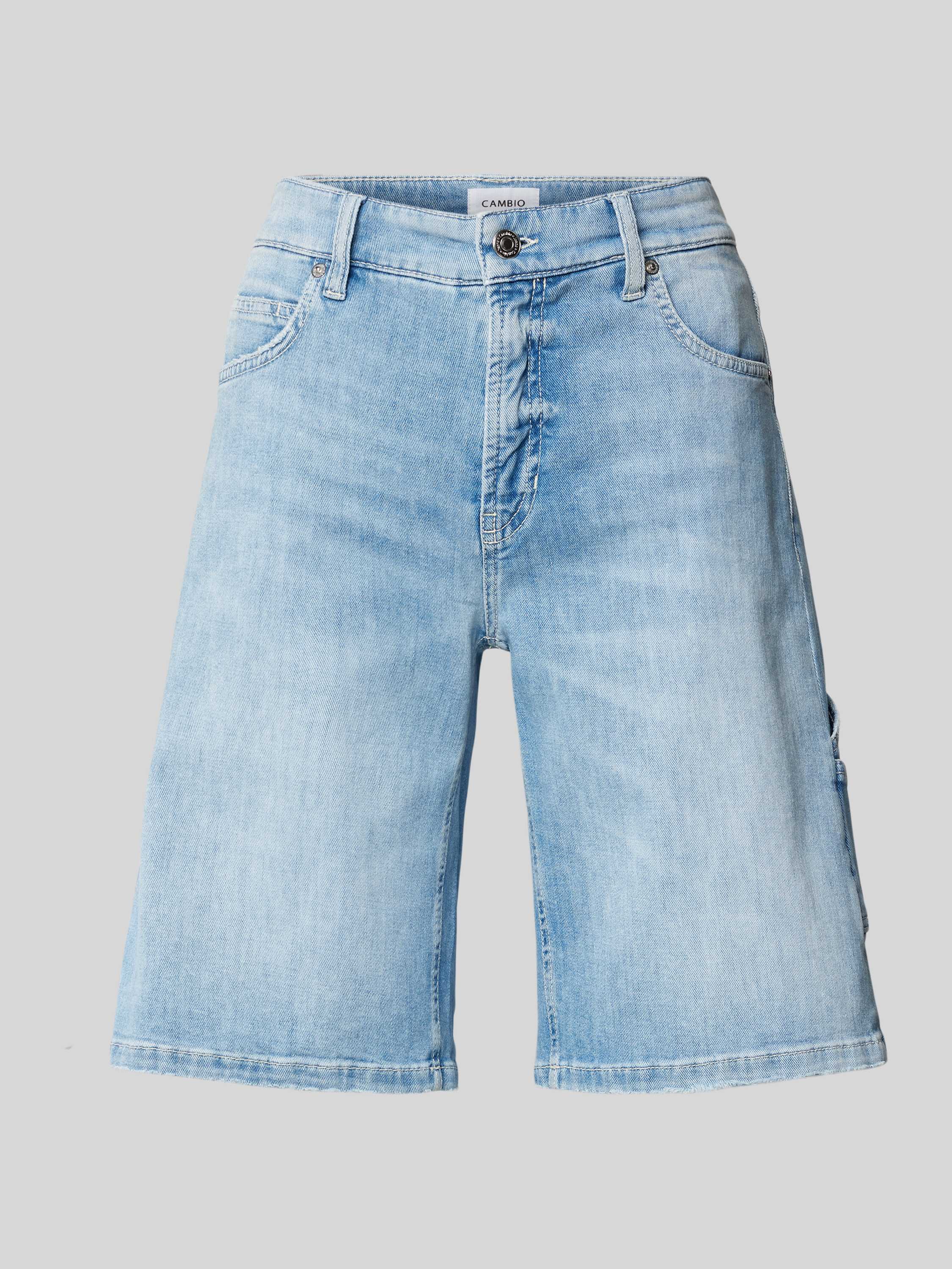 CAMBIO Regular fit korte jeans met zakken op de pijp model 'ALIA'