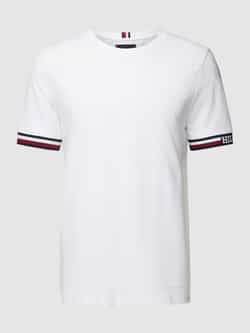 Tommy Hilfiger Retro Katoenen T-shirt met Contraststrepen White Heren