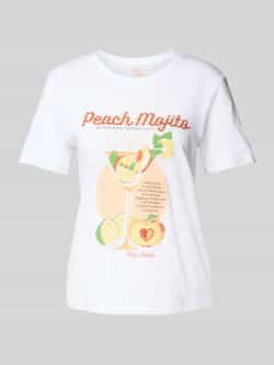 Pepe Jeans T-shirt met motief- en statementprint model 'VIOLA'