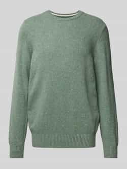 Marc O'Polo Regular fit gebreide pullover van Italiaans gespikkeld tweedgaren