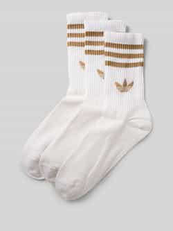 adidas Originals Sokken met logostitching in een set van 3 paar model 'Crew'