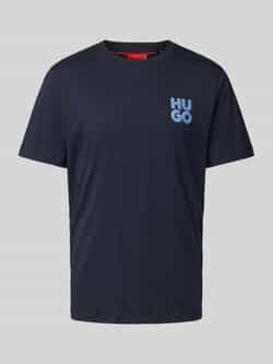 HUGO T-shirt met labelprint model 'Dimoniti'