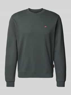 Napapijri Groene Sweatshirt met Lange Mouwen en Geborduurd Logo Green Heren