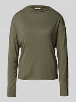 S.Oliver RED LABEL Loose fit shirt lange mouwen van geborstelde jersey tricot met binnenstebuitennaden
