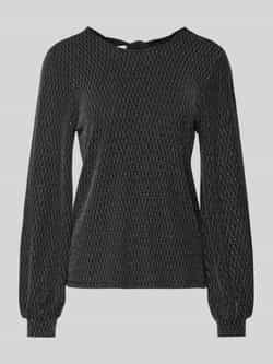 Only Regular fit shirt met lange mouwen met opvallend metallic all-over motief model 'CAROL'