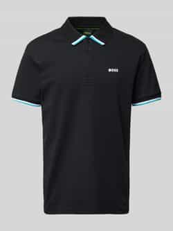 BOSS Green Regular fit poloshirt met labelprint model 'Paddy Lux Heritage'