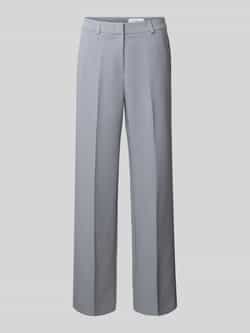 Comma Wide fit stoffen broek met viscose en persplooien
