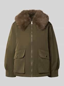 Vero Moda Regular fit bomberjack met afneembare kraag van imitatiebont model 'SEOUL'