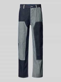 Hugo Blue Baggy fit jeans met siernaden model 'Carpenter'