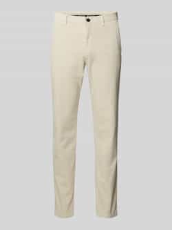 JOOP! JEANS Modern fit corduroy broek met riemlussen model 'Matthew'