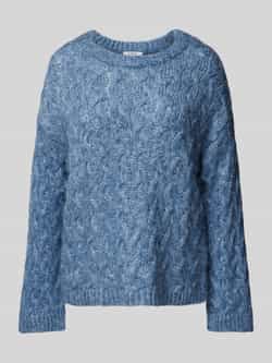 B.Young Gebreide pullover met kabelpatroon model 'Omhu'