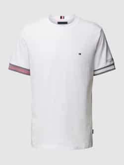 Tommy Hilfiger Flag Cuff T-Shirt White- Heren White