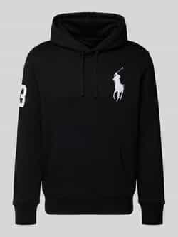 Polo Ralph Lauren Hoodie met logostitching en kangoeroezak